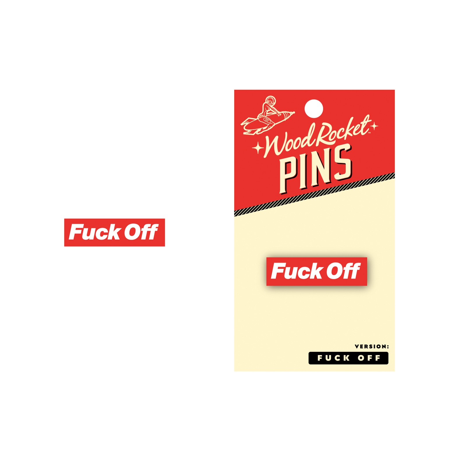 Bold Fuck Off Enamel Pin for Accessories