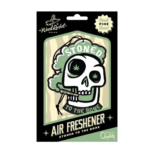 Wood Rocket Stoned to the Bone Pine Air Freshener