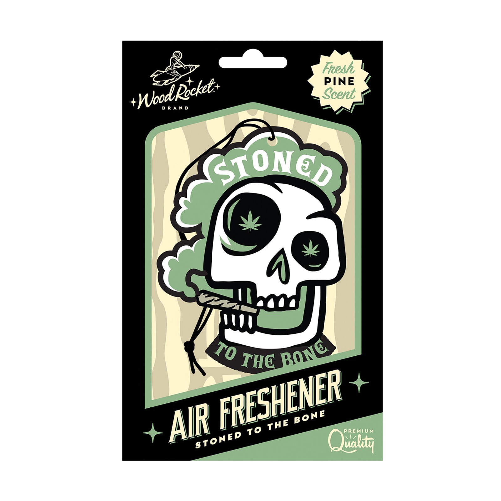 Wood Rocket Stoned to the Bone Pine Air Freshener