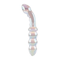 Dildo de Cristal Playboy Pleasure Jewels Doble con Perlas Anales