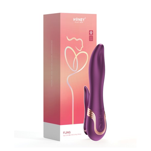 Fling Tongue Oral Licking Vibrator Purple