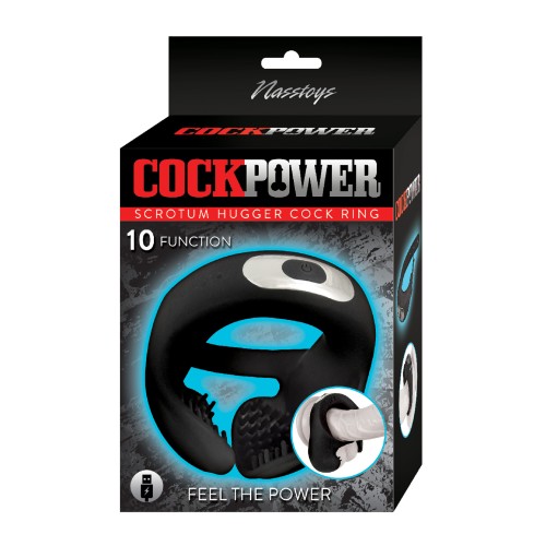 Anillo Vibrante Cockpower Scrotum Hugger - Negro