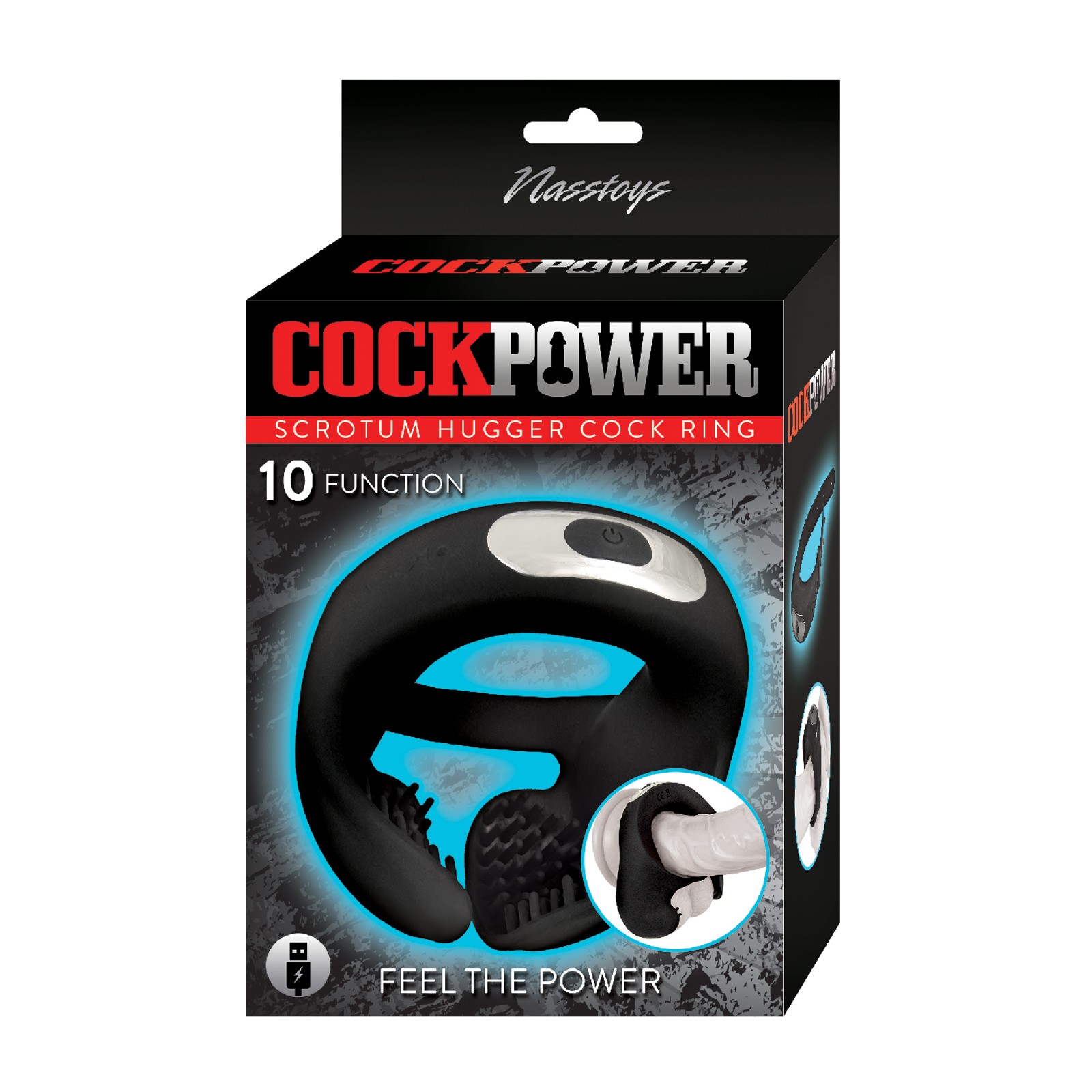 Anillo Vibrante Cockpower Scrotum Hugger - Negro