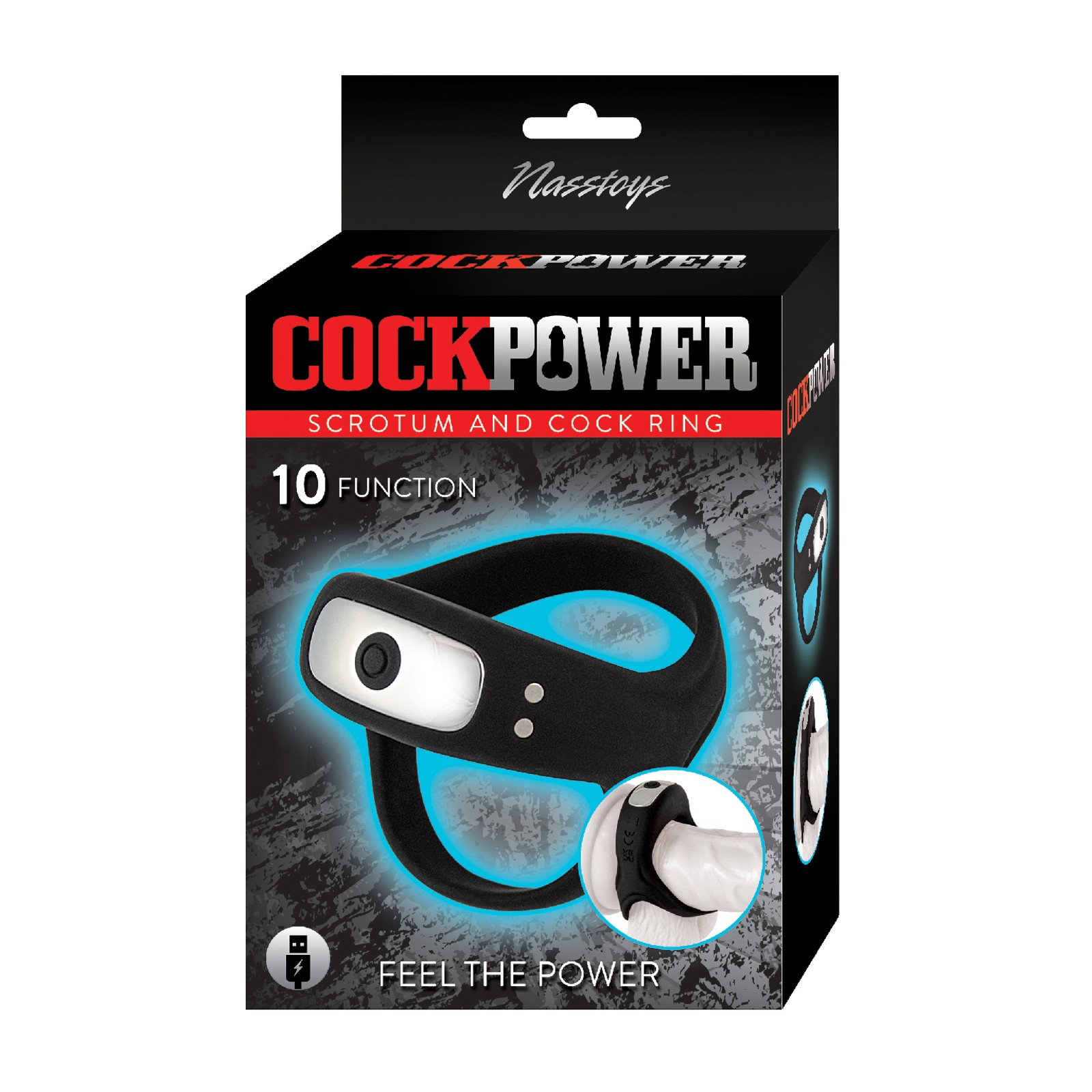 Cockpower Anillo y Estirador de Escroto Negro