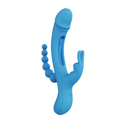 Trilux Kinky Finger Rabbit Vibrator with Anal Beads