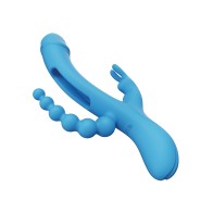 Trilux Kinky Finger Rabbit Vibrator with Anal Beads