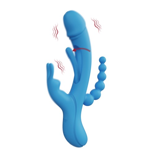 Trilux Kinky Finger Rabbit Vibrator with Anal Beads