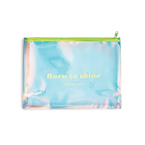 Born to Shine Pouch in Acid Yellow