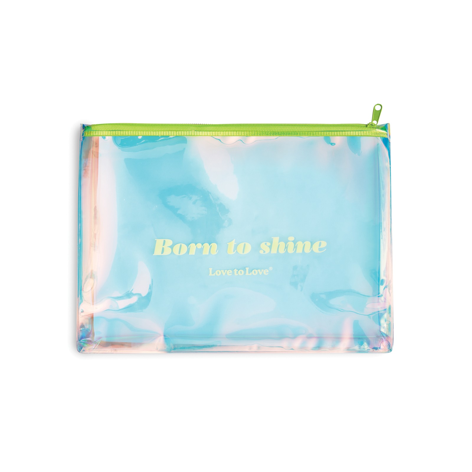 Born to Shine Pouch in Acid Yellow