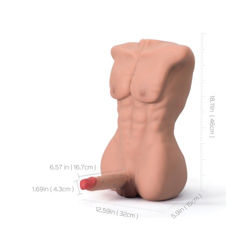 Atlas Torso Male Sex Doll with Flexible Dildo