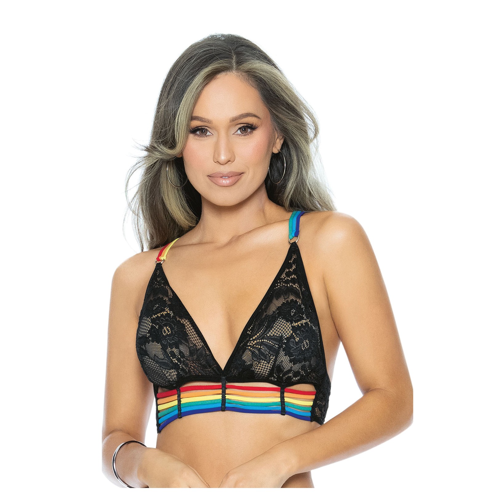 Pride Lace Rainbow Strappy Halter Top