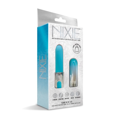 Nixie Smooch Rechargeable Lipstick Vibrator Blue Ombre