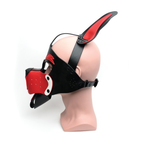 665 Playful Pup Hood Black Red White O/S - Fetish Fun