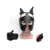 665 Playful Pup Hood Black