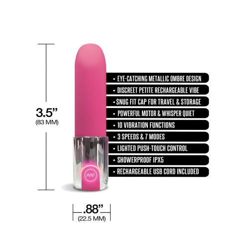 Nixie Smooch Pink Ombre Lipstick Vibrator