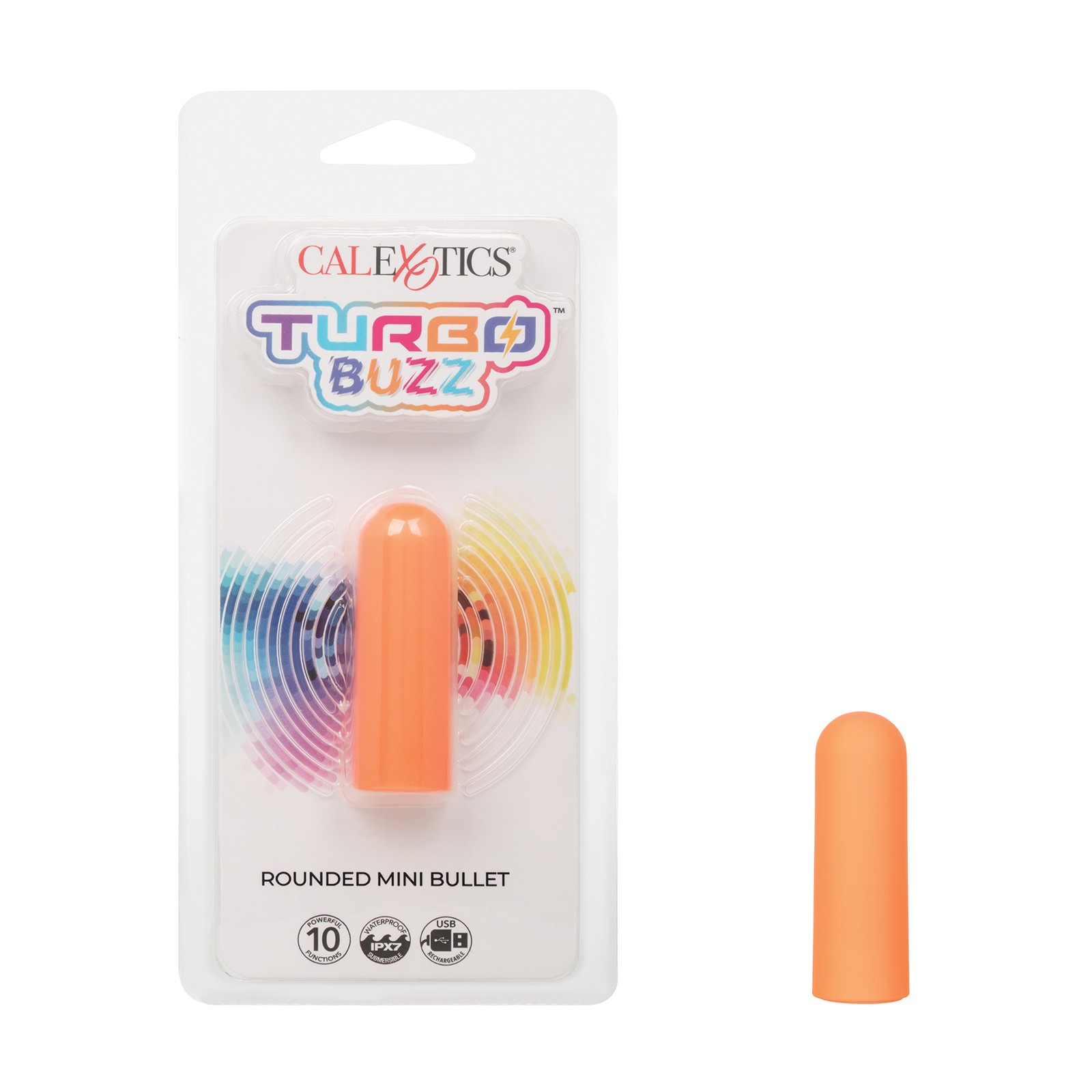 Turbo Buzz Estimulador Mini Bullet Redondeado - Naranja