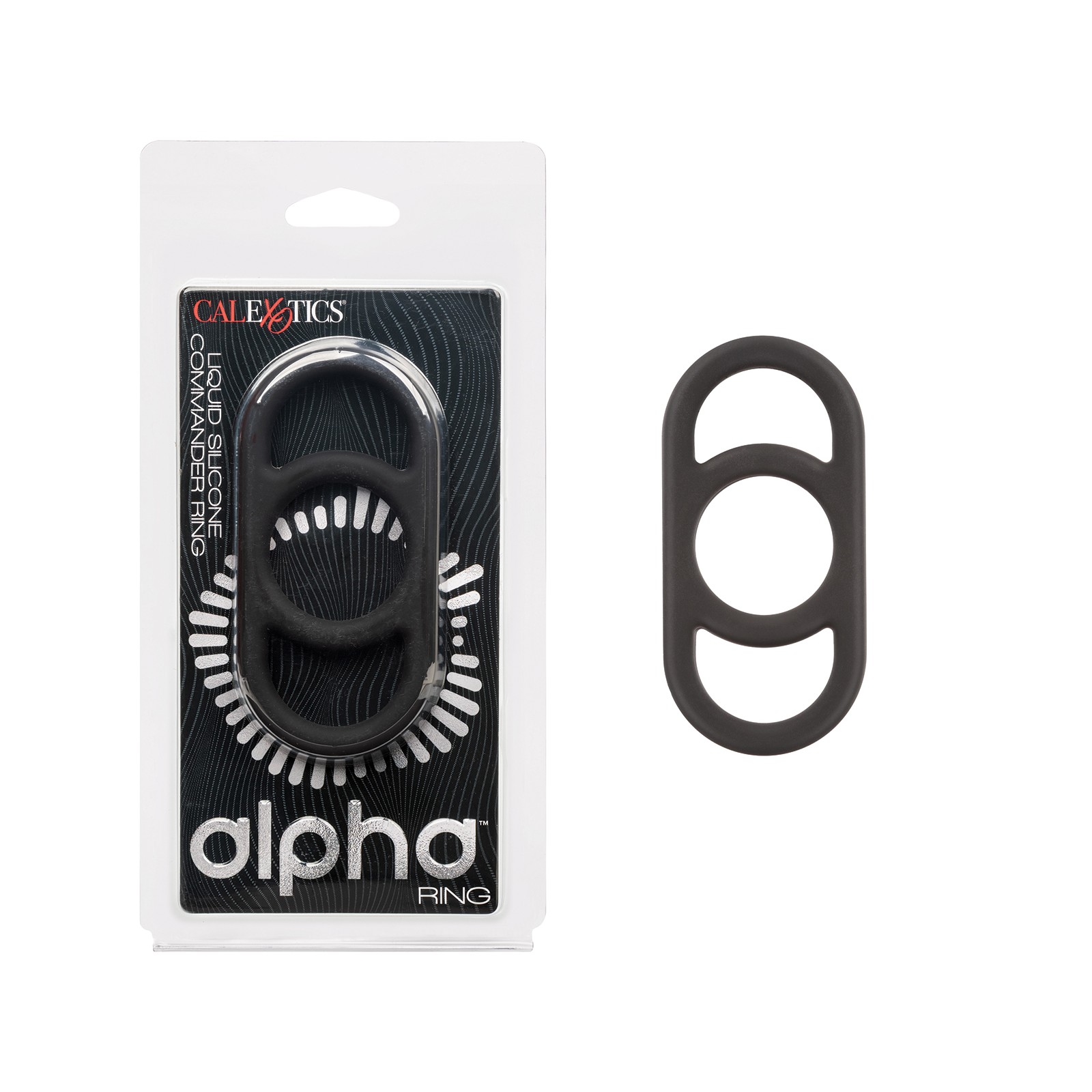 Alpha Liquid Silicone Commander Cock Ring Black