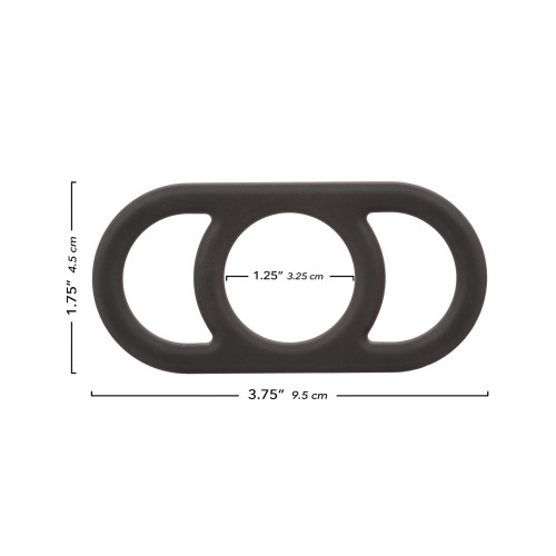 Alpha Liquid Silicone Commander Cock Ring Black