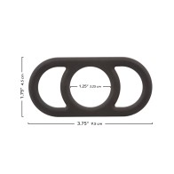 Alpha Liquid Silicone Commander Cock Ring Black