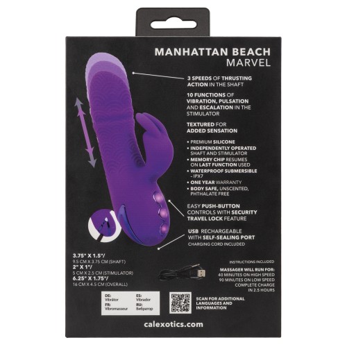 California Dreaming Manhattan Beach Marvel Dual Stimulation Vibe - Purple