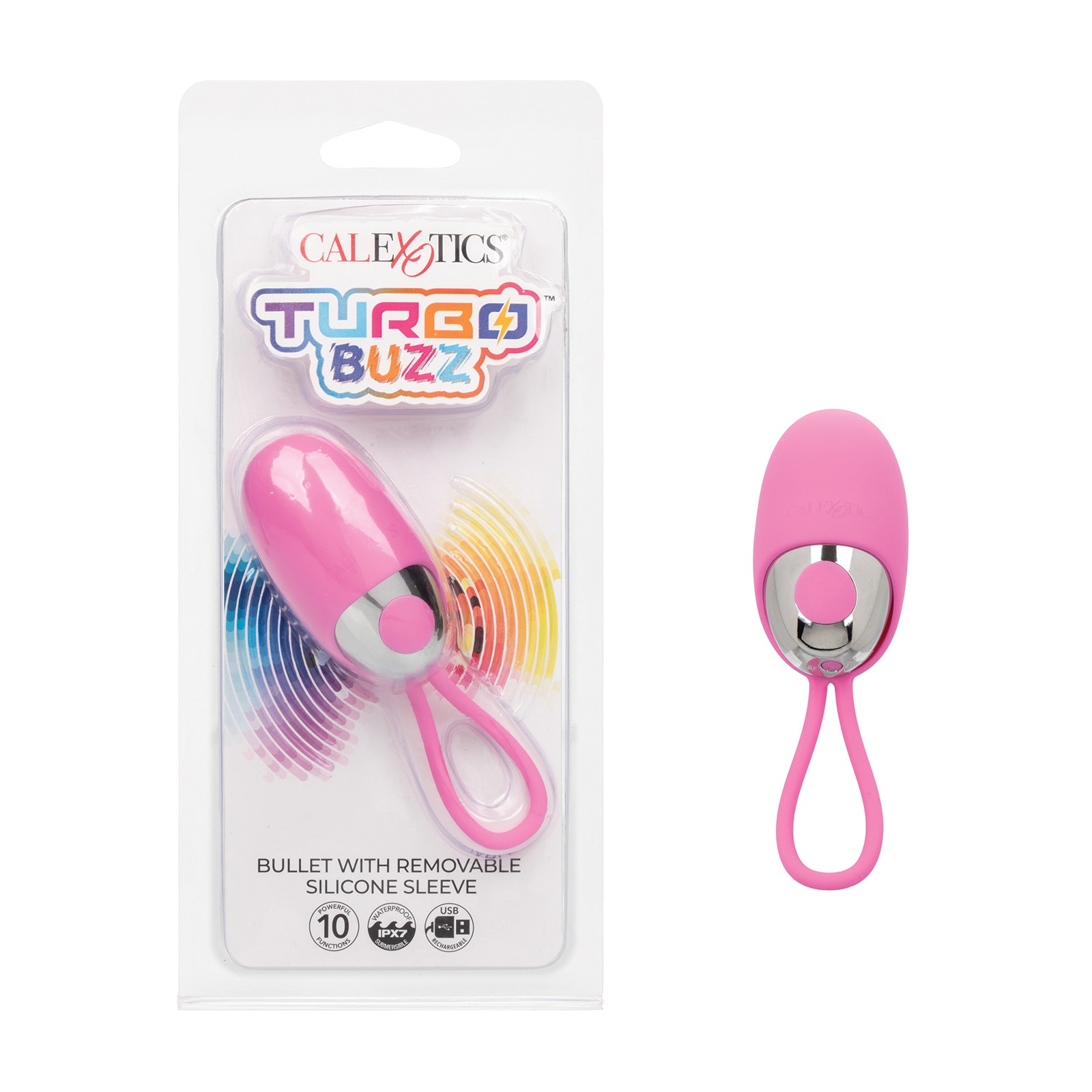 Turbo Buzz Bullet Stimulator w/ Removable Sleeve Pink