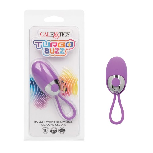 Turbo Buzz Bullet Vibrator with Removable Silicone Sleeve