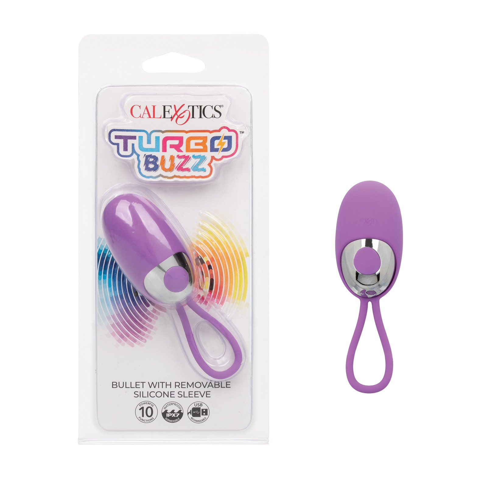 Turbo Buzz Bullet Vibrator with Removable Silicone Sleeve