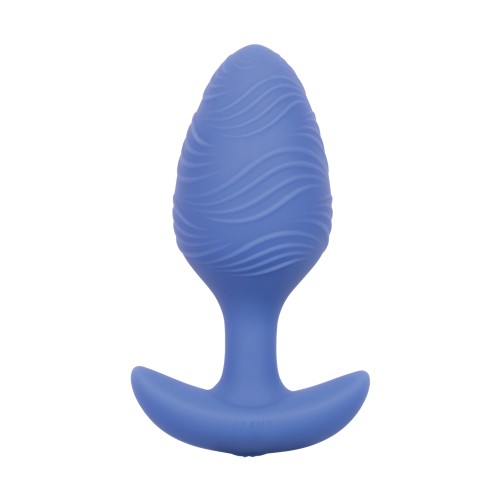 Cheeky Butt Plug Vibrante Brilla en la Oscuridad Grande Azul para Placer Intenso