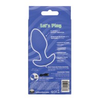 Cheeky Glow in the Dark Vibrating Butt Plug Large Blue for Intense Pleasure