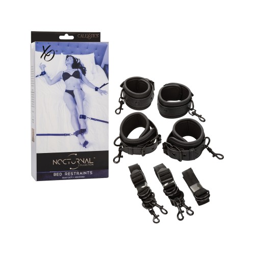 Nocturnal Collection Adjustable Bed Restraints Black