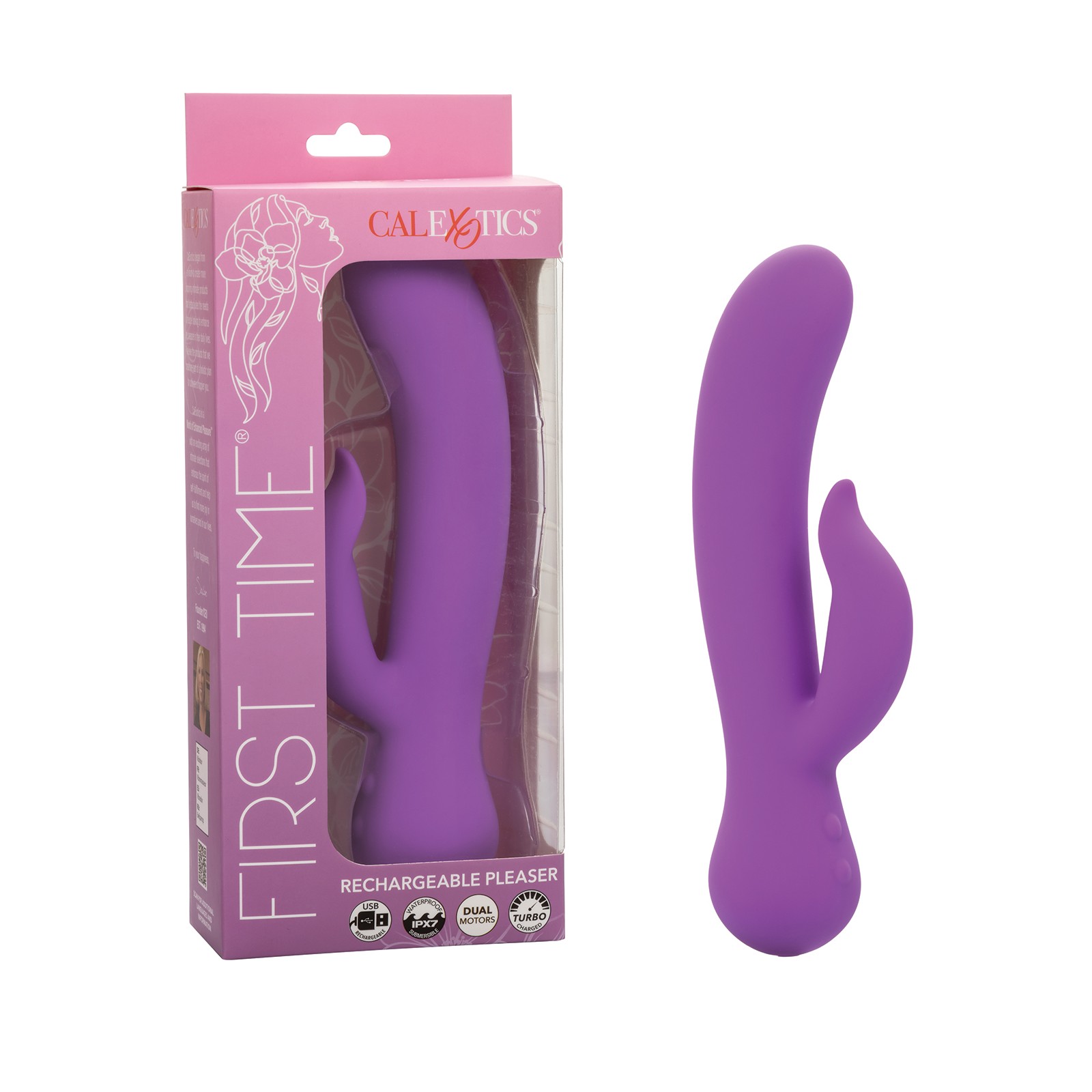 First Time Rechargeable Pleaser Vibrator - Purple