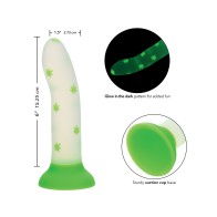 Dildo Hoja Brillante que Brilla en la Oscuridad