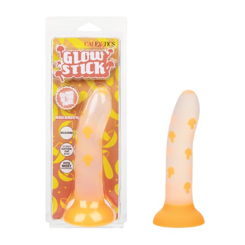 Dildo Succionador Glow Stick Mushroom Naranja