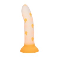 Dildo Succionador Glow Stick Mushroom Naranja