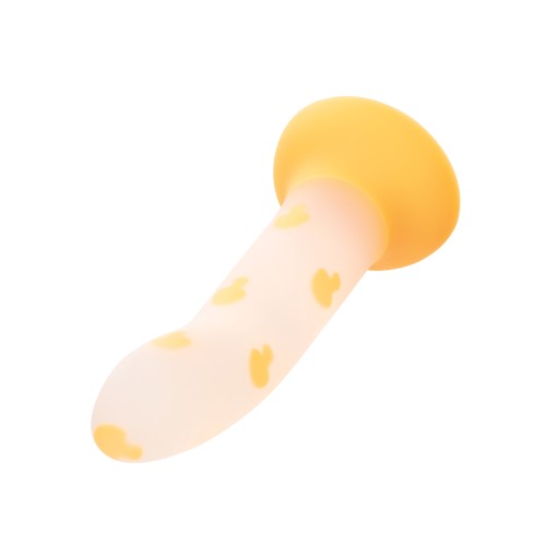 Dildo Succionador Glow Stick Mushroom Naranja