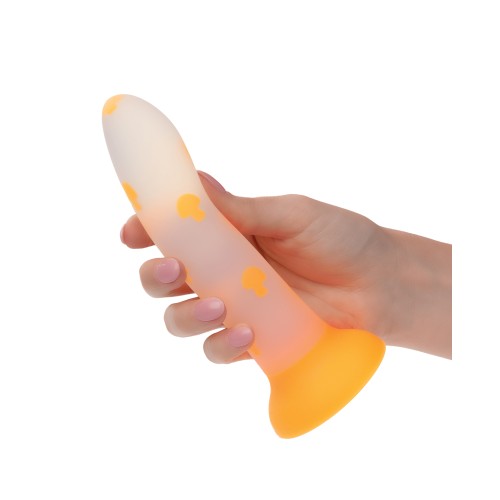 Dildo Succionador Glow Stick Mushroom Naranja