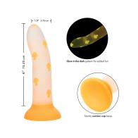 Dildo Succionador Glow Stick Mushroom Naranja