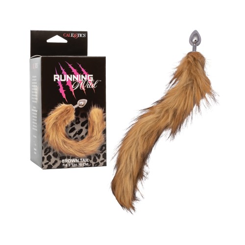 Running Wild Brown Tail Metallic Anal Probe for Sensory Play