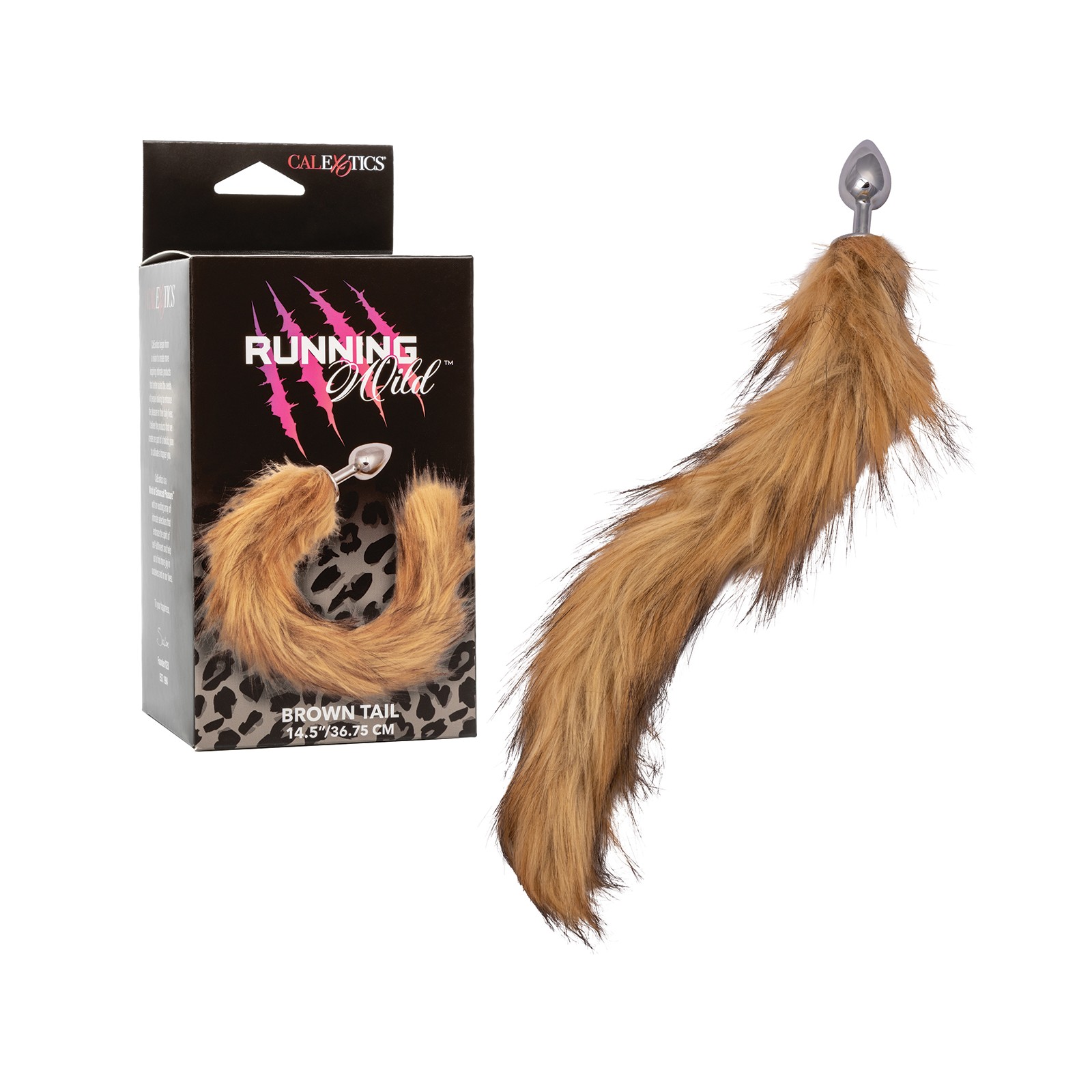 Running Wild Brown Tail Metallic Anal Probe for Sensory Play