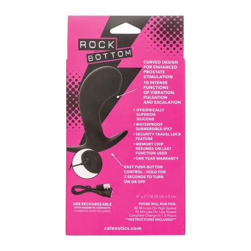 Rock Bottom Curved Prostate Probe for Intense Stimulation