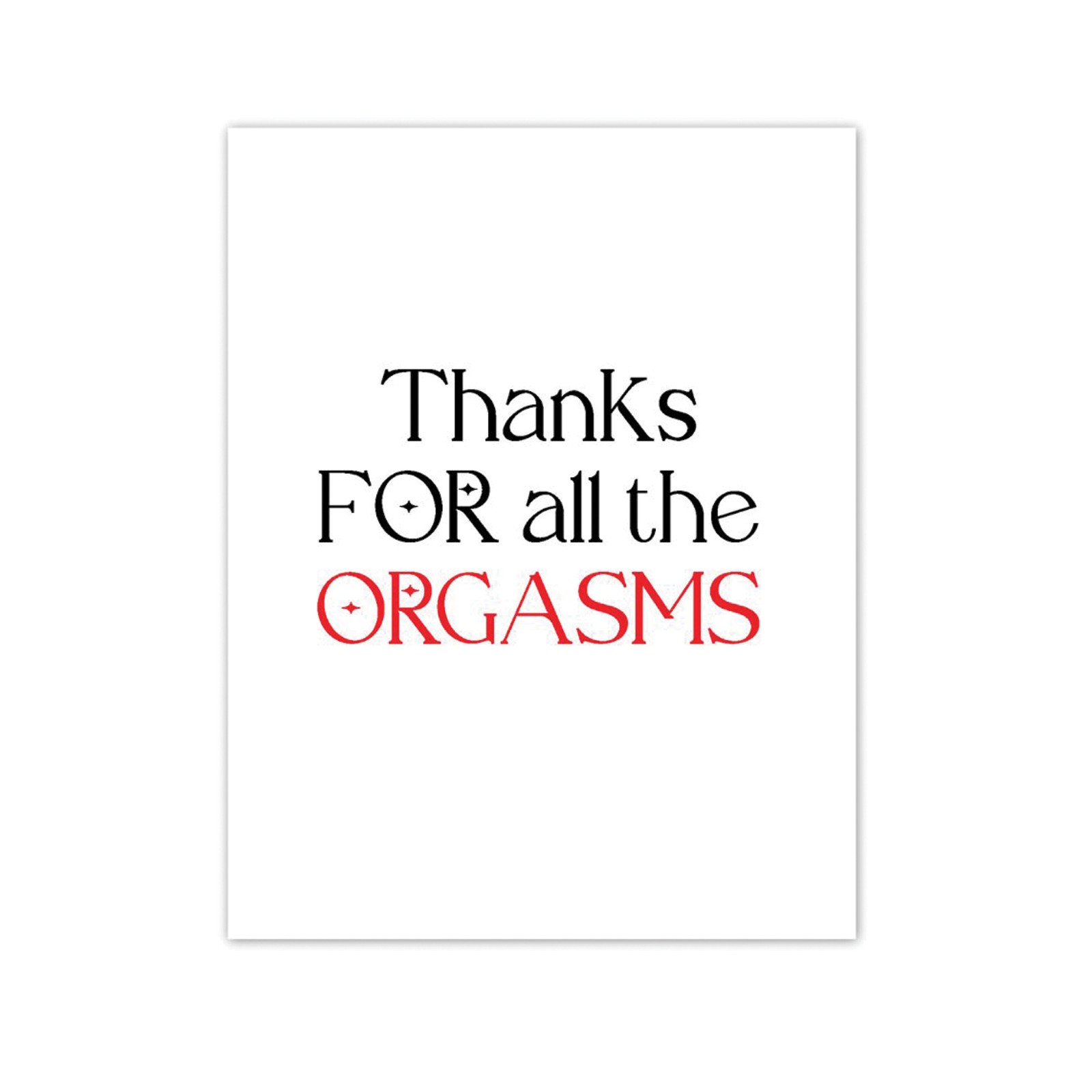 Orgasmic Greeting Card - Cheeky Thank You