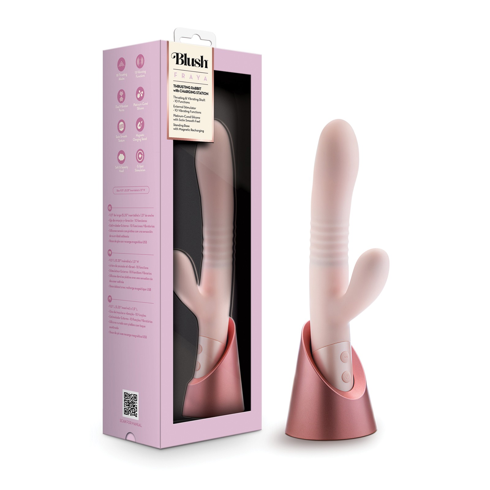 Vibrador Recargable Blush Fraya Rabbit Rosa