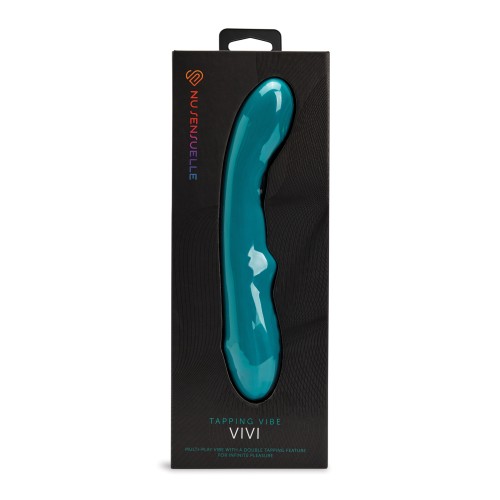 Nu Sensuelle Vivi Vibrador con Golpecitos Dobles en Verde Esmeralda