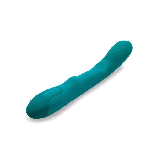 Nu Sensuelle Vivi Vibrador con Golpecitos Dobles en Verde Esmeralda