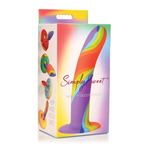 Dildo de Silicona Arcoíris Simply Sweet para Placer Vibrante