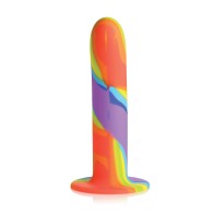 Dildo de Silicona Arcoíris Simply Sweet para Placer Vibrante