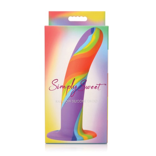 Dildo de Silicona Arcoíris Simply Sweet para Placer Vibrante