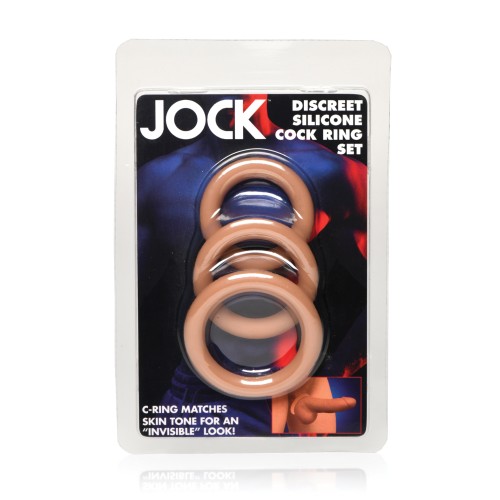 Curve Toys Jock Silicone Cock Ring Set of 3 - Medium