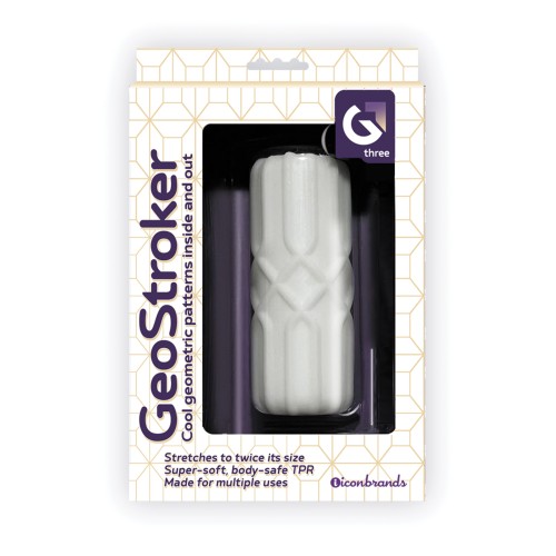 GeoStroker Three Estimulador TPR Ultra Suave de 5 Pulgadas - Blanco