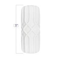 GeoStroker Three Estimulador TPR Ultra Suave de 5 Pulgadas - Blanco